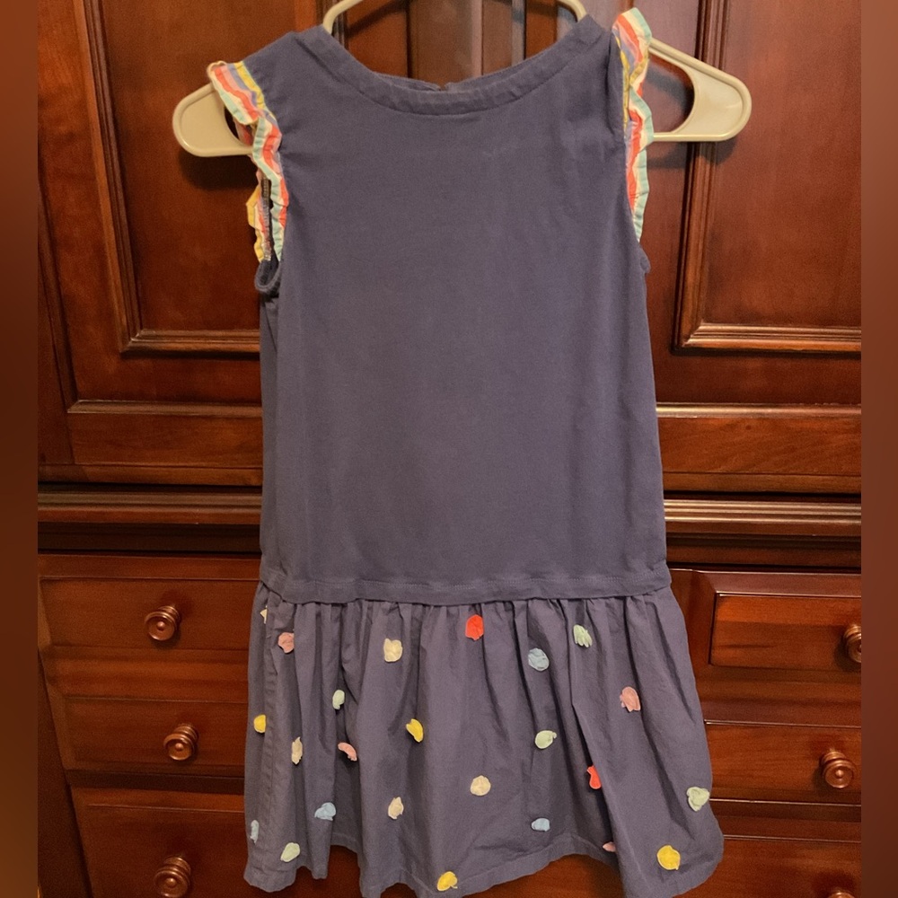 Mini boden Colorful Kids Dress with Ruffle Sleeves